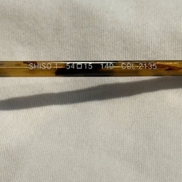 Face a Face Eyeglass Frame Shiso 1 Col 2135 Cat Eye Shape Black Light Tortoise - Picture 4 of 16